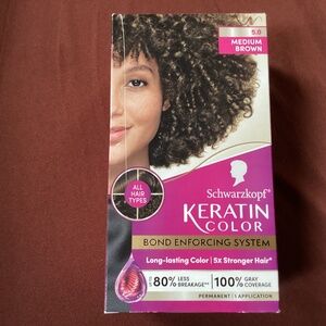 Schwarzkopf Keratin Permanent Hair Dye Cream, 5.0 Medium Brown NEW